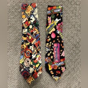 Vintage Nicole Miller Mickey Candy necktie Tie Novelty 90s